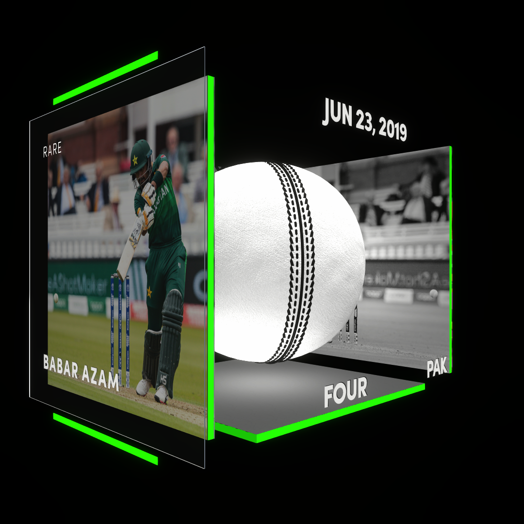 Digital Collectible For Babar Azam's Four At The 2019 ICC Men's Cricket World Cup